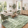 Ophanie Green and White Area Rugs for Living Room 5x7, Sage Green Fluffy Shag Large Fuzzy Plush Soft Carpets, Floor Shaggy Rugs for Bedroom, Carpet for Kids Girls Dorm Nursery Home Decor Aesthetic