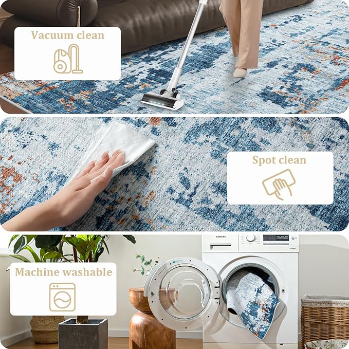 Office Chair Mat for Hardwood Floor, 72"x48" Easy Glide Computer Chair Mat Protector for Rolling Chair Under Desk Rug Nonslip Backing, Machine Wash