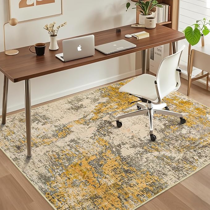 Office Chair Mat for Hardwood Floor, 72"x48" Easy Glide Computer Chair Mat Protector for Rolling Chair Under Desk Rug Nonslip Backing, Machine Wash