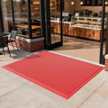 Front Door Mat 36''x59'', Drainage Heavy Duty Dirt Trapping Non-Slip Doormats, Outdoor Rubber Floor Mats, Restaurant Commercial Kitchen Industral Pool Entrance Bar Wet Area, Red