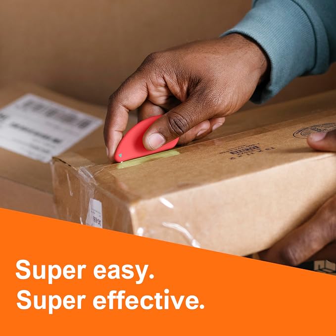 Slice Micro Safety Cutter | Safe Ceramic Box Cutter Lasting 11x Longer than Metal | Keychain Box Opener | 1 Pack | Orange