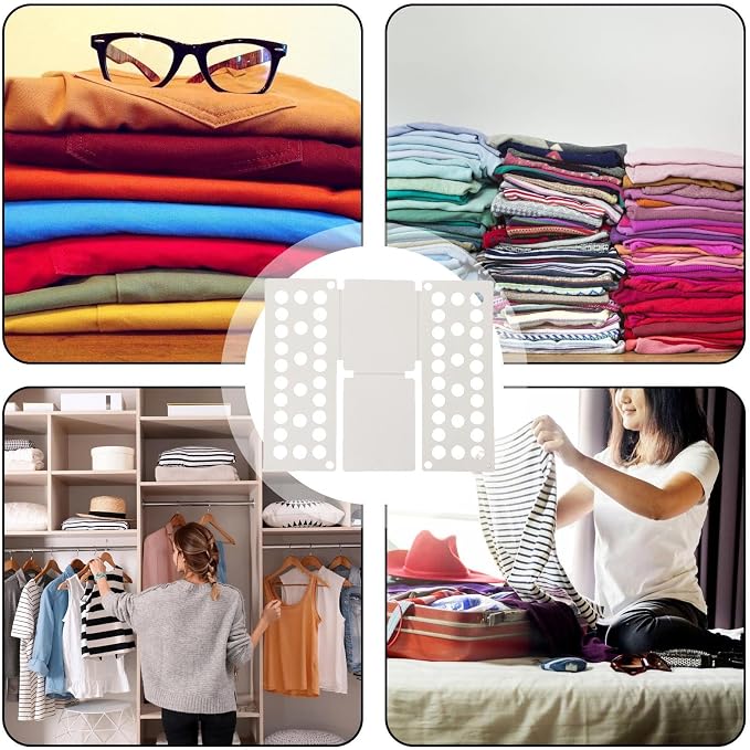 Clothes Folding Board, T-Shirt Folder, Fast Foldable Household Liner Sorter, Home Storage Tool, Laundry Sorter Helper Liner for Dorm Travel Hotel