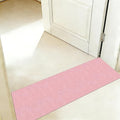 Bath Mat for Narrow Spaces, Super Absorbent Doorway Floor Mat, Non-Slip Threshold Rugs Fit for Under Door, Cuttable Ultra Thin Bath Mat for Bathroom, Kitchen and Entryway (Pink, 31''x12'')
