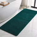 TYUU Bathroom Runner Rug, Ultra Soft Long Bath Mat Super Absorbent Quick Dry Bathroom Runner Rugs 24 x 72 Non Slip Washable, Dark Green 24" x 72"