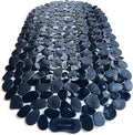 “Pebbles” Non-Slip Bathtub & Shower Mat 27”x14” Oval - Non-Toxic - Safe, Clean, Machine-Washable, Superior Grip & Drainage, Vinyl, for Smooth Floors ONLY, Opaque Black