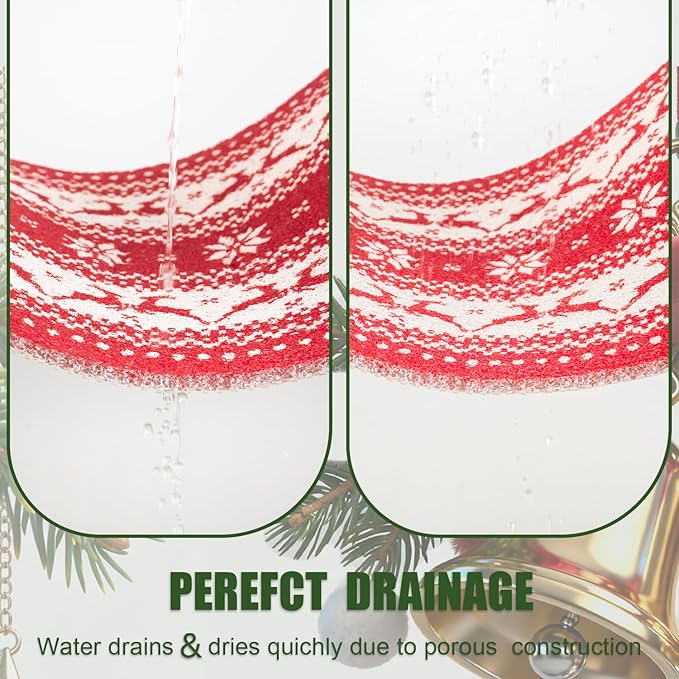 Hargiis Christmas Non-Slip Bathtub Mat, Anti Slip Shower Mat, Fast Drying Bathtub Mats, Foot Scrubber Mat, Anti Slip Mat for Tub, Floor, Bathroom, Kitchen, Home, Hotel (Reindeer Snowflake, 40"x16")