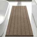 Bcoimo 48x30 Chenille Bath Mat – Non-Slip with Backing Bath Rug Ultra-Absorbent and Machine Washable Bathroom Mat Quick-Dry Design. Ideal for Bathroom Shower and Tub Areas