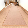 Runner Rug with Non Slip Rubber Backing, Washable Soft Floor Carpet for Kitchen, Hallway, Entryway Indoor, Bedroom, Laundry, Low Pile Area Rugs, Solid Color with Pointillism Style (Camel, 2' * 10')