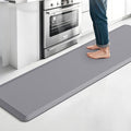 TranquilRelax Kitchen Mat, Cushioned Thick Floor Comfort Mat, with Non-Slip Bottom, Waterproof & Stain Resistant & Easy Clean, Standing Desk Mat for Kitchen, Sink, Office (17.3''x60'', Grey)