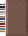 Ophanie Kitchen Mats for Floor, 3/4 Inch Thick Kitchen Rugs, 20x32 Anti Fatigue Standing Cushioned Mat, Waterproof,Comfort Ergonomic Mat for Office, Home, Sink, Brown Non-Slip Bottom