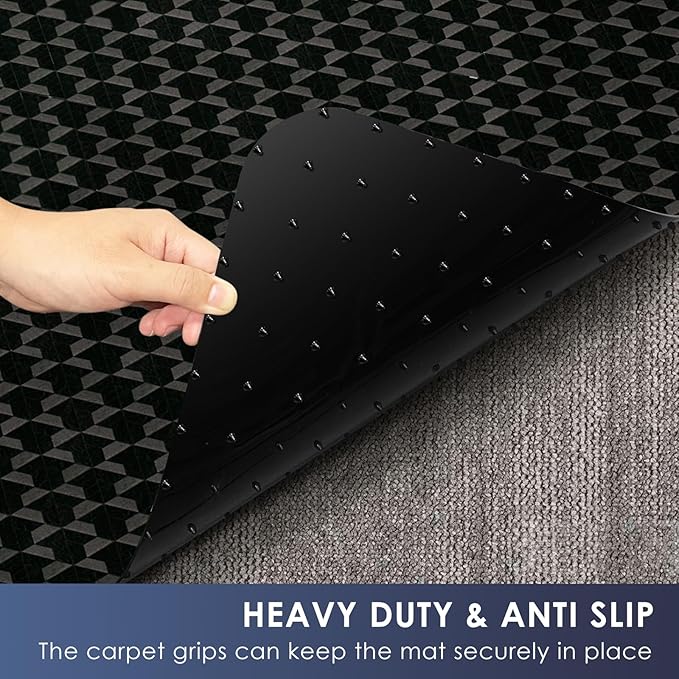 Vicwe Office Chair Mat for Carpet, 72" x 46"Anti-Slip Waterproof Floor Protector Desk Chair Mat for Rolling Chairs, Heavy Duty Chair Mat with Studs,Easy Glide Floor Mat for Home,Gaming