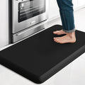 4/5 Inch Thicker Kitchen Mat, Cushioned Thick Floor Comfort Mat, with Non-Slip Bottom, Water & Stain Resistant, Easy Clean Standing Desk Mat for Kitchen, Sink, Office (17.3"x28"x0.8", Black)