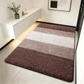Kitinjoy Indoor Outdoor Door Mat, 70x35 Non-Slip Absorbent Dirt Trapper, Low-Profile Washable Inside Entrance Front Floor Mat, Sturdy Soft Entry Doormats for Entryway, Brown