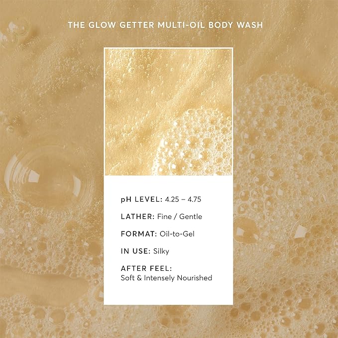 Naturium The Glow Getter Multi-Oil Hydrating Body Wash, Gentle Cleanser, 16.9 oz