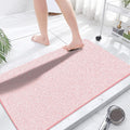 godehone Shower Mats Non Slip Without Suction Cups, PVC Loofah Bathroom Mats, Loofah Mats for Shower and Bathroom, Quick Drying, 23.6× 47.2 Inch, Pink