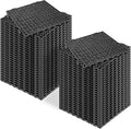 ToLanbbt Modular Interlocking Cushion 55P 11.8" x 11.8" Interlocking Rubber Floor Drain Holes Non-Slip Splicing Drainage Mats for Deck, Shower, Kitchen, Drain Pool, Sauna Bath, Indoor Outdoor (Black)