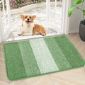 Kitinjoy Indoor Outdoor Door Mat, 30x17 Non-Slip Absorbent Dirt Trapper, Low-Profile Washable Inside Entrance Front Floor Mat, Sturdy Soft Entry Doormats for Entryway, Sage Green