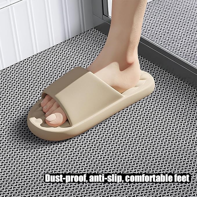 Drainage Non Slip Mats 3'x10' Heavy Duty Commercial Floor Mat Mesh Hollow Door Mat Roll for Swimming Pool Bathroom Kitchen Garage Indoor Outdoor Wet Area (Black, 0.9×3M/3×10FT)