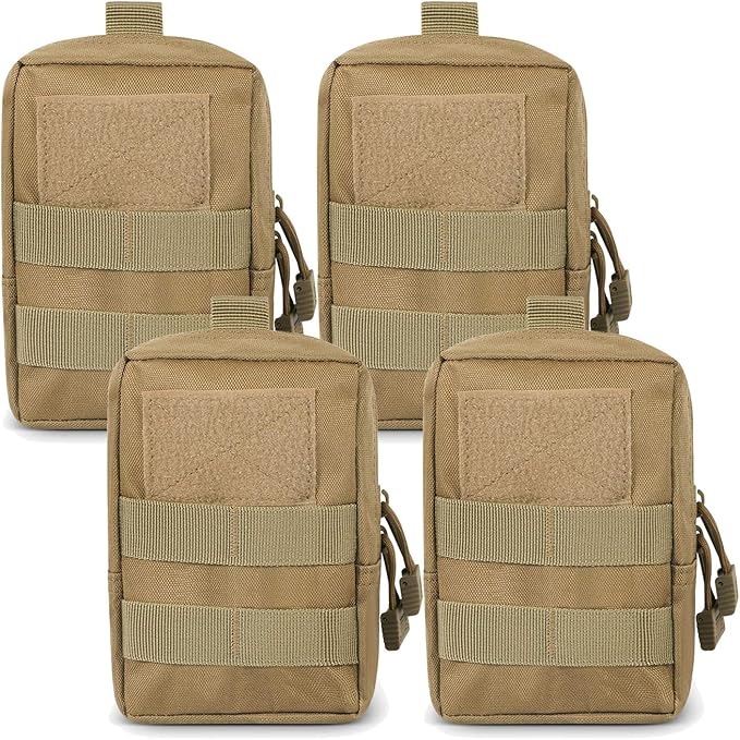 4-Pack Molle Pouch Tactical Molle Pouches Compact Utility EDC Waist Bag Pack