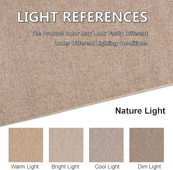 Indoor Door Mat, 1/10 in Ultra Thin Door Mat, Non-Slip Natural Rubber Backing Inside Doormat, Washable, Low-Profile Entrayway Mats, Durable Dirt Trapper for Various Entrance, 35''X24'', Khaki