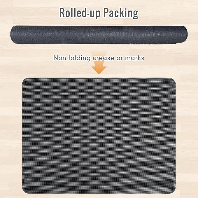 Office Chair Mat for Hard Floors,48"x55" Anti-Slip Waterproof Hardwood Floor Chair Mat,Heavy Duty Floor Protector Rolling Chairs for Home Office(Grey)