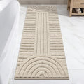 SHACOS Super Soft Bathroom Runner Rugs 24"x60" Non Slip Boho Bathroom Mats Microfiber Absorbent Carpet for Bath Room Machine Washable Shaggy Bath Rugs for Shower Bathtub Home Decor, 2'x5'