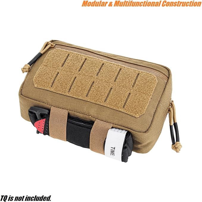 Mini Modular Admin Pouch Tactical MOLLE Utility Tool Pouch for Chest Rig Duty Vest Battle Belt Backpack Accessory Small Dangler Bag EDC Gear Carrier IFAK Medical Kit Organizer