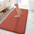 OLANLY Thick Memory Foam Bathroom Runner Rugs 47x20, Extra Soft Absorbent Long Bath Rug, Quick Dry Bath Mats, Non-Slip, Machine Washable Mat, Tub and Shower, Home Decor Accessories, Rustic Terracotta