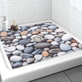 Square Shower Mat, Yonala 32 x 32 Inch Stylish Non Slip Shower Mats for Inside Shower with Central Drain Hole, Soft Trimmable PVC Loofah Anti Slip Shower Mat for Walk in Shower Stall, Quick Drying