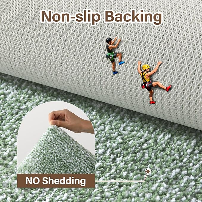 Bathroom Rugs 24x17 Non Slip Washable, Green Bath Mat for Bathroom Floor Tub, Soft Absorbent Quick Dry Mats for Shower, Bathtub,Home Decor