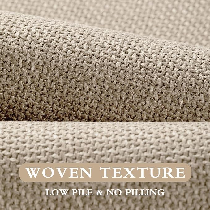 YIHOUSE Beige Bathroom Rug Sets 4 Piece, Absorbent Bath Mat for Bathroom Non Slip Washable, Bathroom Mat Quick Dry, Thin Bath Rug Set for Toilet and Floor