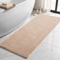 TYUU Bathroom Runner Rug, Ultra Soft Long Bath Mat Super Absorbent Quick Dry Bathroom Runner Rugs 24 x 72 Non Slip Washable, Beige 24" x 72"