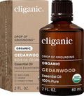 Cliganic Organic Cedarwood Essential Oil - 100% Pure Natural for Aromatherapy Diffuser | Non-GMO Verified