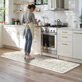 KIMODE Anti Fatigue Kitchen Mats, Padded Kitchen Floor Mats 24"x71", Boho Vintage Kitchen Runner Rugs, Light Grey Rugs for Kitchen Floor, Cushioned Standing Mat for Laundry Office Sink Desk