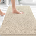 OLANLY Bathroom Rugs 30x18, Extra Soft Absorbent Chenille Bath Rugs, Rubber Backing Quick Dry, Machine Washable Bath Mats for Bathroom Floor, Tub and Shower, Home Decor Accessories, Sand