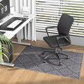 Blue&Black Checkered Diamond-Pattern Computer Chair Mat for Hardwood, 36" x 48"Office Mat for Hardwood Floor with Non-Slip Back, HeavyDuty Office Chair Rug for Hardfloor,LowPlie Carpet Floor Protector