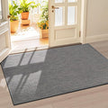 LEKEEPGO Door Mat 36"x59", Non Slip Door Mat Indoor Entrance, Rubber Backing Front Indoor Door mats Washable Absorbent Low-Profile Entryway Entry Resist Dirt Inside Door Mats, Light Grey