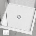 Extra Large Square Shower Mat for Inside Shower, 32 x 32 Inch Shower Floor Mat with Center Drain Hole, Designed for Walk-in Showers, Non-Slip Loofah Mat with Wide Coverage for Stable Standing