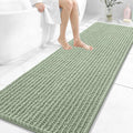 OLANLY Long Bathroom Rugs Runner 70x24, Thick Soft and Absorbent Chenille Bath Mat, Non-Slip, Machine Washable Quick Dry Bath Rugs for Tub Shower Floor, Home Decor Accessories, Sage Green