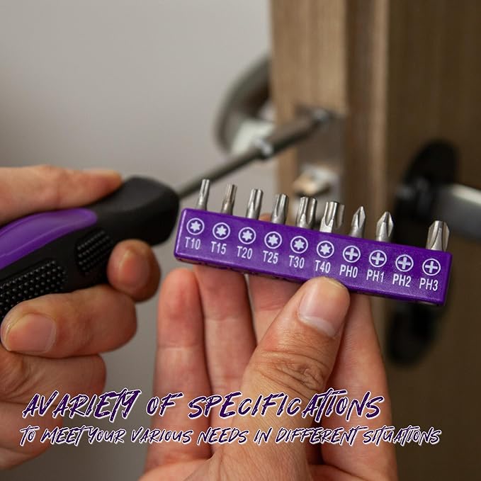 CARTMAN 39-Piece Home Tool Set Kit, Essential Household Hand Tools with Plastic Storage Case, Purple
