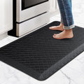 HappyTrends Kitchen Floor Mat - 4/5 Inch Thick Anti-Fatigue Kitchen Rug,Waterproof Non-Slip Kitchen Mats and Rugs Heavy Duty Ergonomic Comfort Rug for Kitchen,Office,Sink,Laundry,(22"x36", Black)