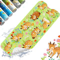 XIYUNTE Baby Bath Mat for Tub Non Slip Kids, BPA Free Extra Long Bathtub Mat 40x16 with Drain Holes and 200 Suction Cups, Non Toxic Machine Washable Toddler Bath Mat, Eco-Friendly Certified