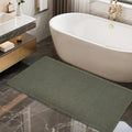 ZALL Waffle Bath Mat,Super Absorbent Non Slip Bathroom Rug,Dark Green 24x48inch,Machine Washable Ultra Soft Floor Mats