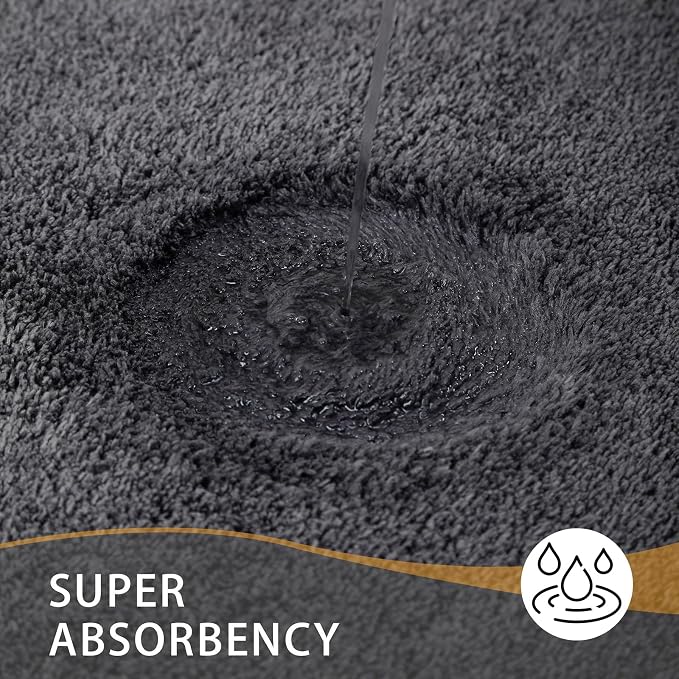 MINIDEAR Bathroom Rugs 70x24 Volcanic Gray - Thick Memory Foam Bath Mat, Ultra Soft & Plush Fluffy, Non-Slip, Quick Dry, Absorbent Washable Floor Microfiber Mat for Tub, Home Decor Accessories