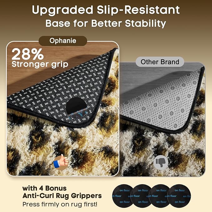 Ophanie Leopard Rugs for Bedroom Living Room, Cheetah Print Rug Fluffy Shag Large Fuzzy Plush Soft Throw,Large Shaggy Floor Big Faux Animal Throw 4x6 Carpets,Home Decor Aesthetic