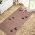 PURRUGS Dirt Trapping Door Mat 32" x 70", Non-Skid/Slip Machine Washable Microfiber Entrance Rug, Shoes Scraper, Dog Doormat, Super Absorbent Floor Mat for Muddy Wet Shoes and Paws, Light Brown