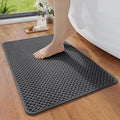 YDKGL Bathroom Rugs Non Slip, Super Absorbent Quick Dry Bath Mat, Foam Weave Texture Rubber Backing Ultra Thin Bathroom Mats Fit Under Door Bathroom Floor Bathtub Shower