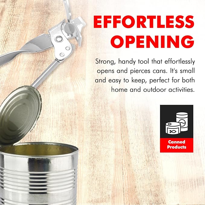 Chef Craft Select Can Opener with Tapper, 6.5 inches in length, Nickle Plated