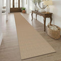 KOZYFLY Boho 2.5'x20' Runners Rugs for Hallway, Extra Long Washable Runner Rug, Woven Non Slip Kitchen Runner, Cotton Entryway Rug, Floor Carpet for Entry, Aisle, Hall, Orange Beige/Tan/Brown