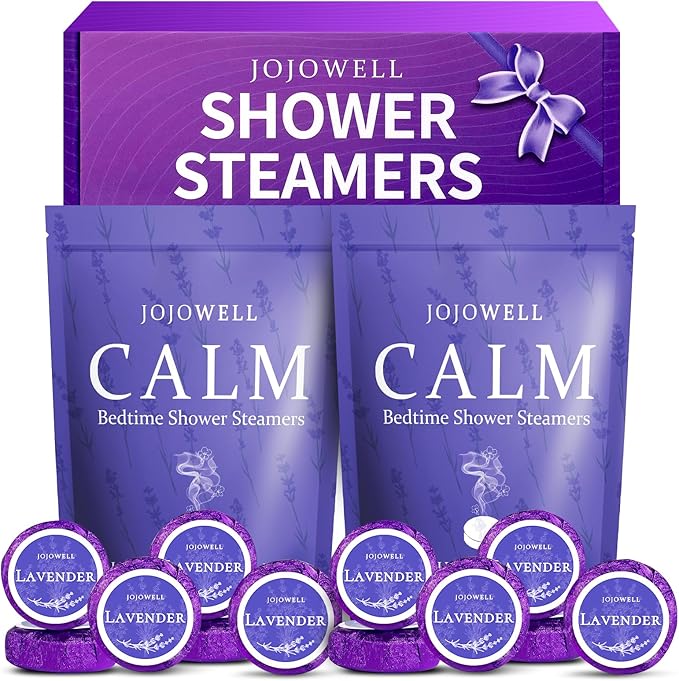 Lavender Shower Steamers Aromatherapy with Essential Oil - 12 Pack Birthday Gifts for Women Mom, Mothers Day Gifts for Mom Wife Grandma from Daughter, Home Spa Relaxation Self Care
